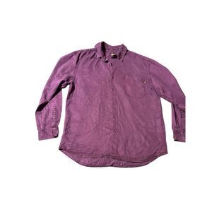 Weekendz off Men's Tencel long sleeve button-down plum shirt M